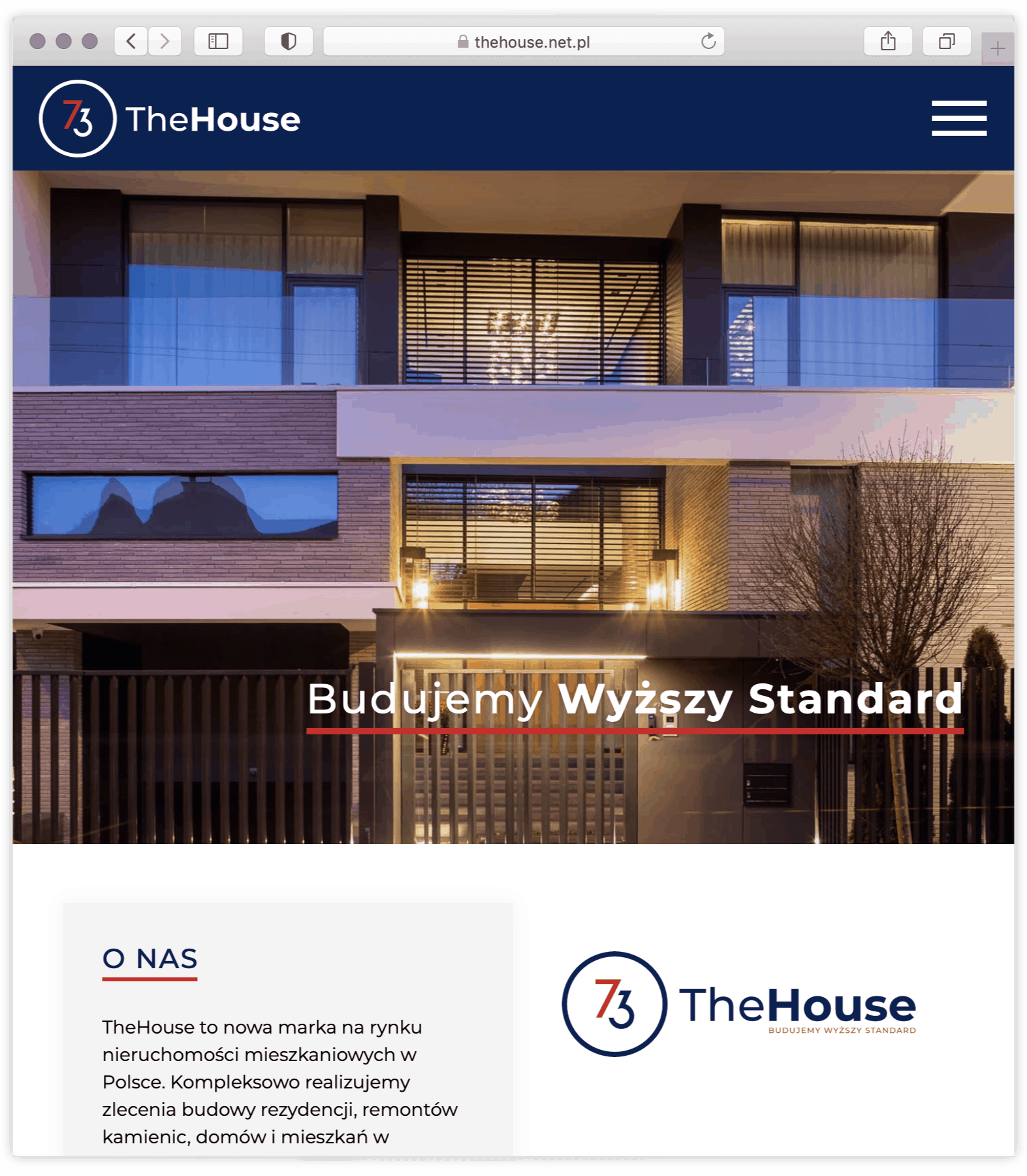 Strona internetowa The House